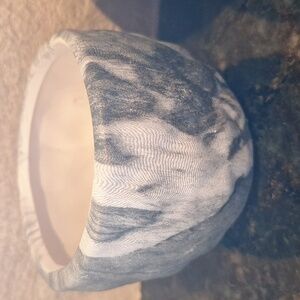 Set Of 4.Marbled Ceramic Planter With Drain Holes. 3" Dia. X Approx. 2 1/2 "